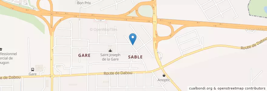 Mapa de ubicacion de Kiosque en Côte D'Ivoire, Abidjan, Yopougon.