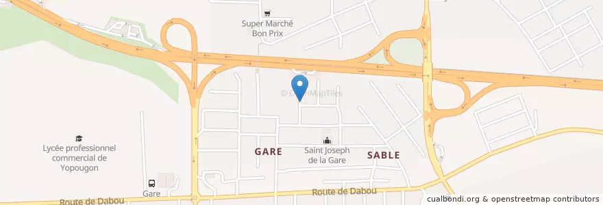 Mapa de ubicacion de Garbadrome en ساحل عاج, آبیجان, Yopougon.