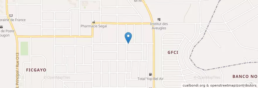 Mapa de ubicacion de Garbadrome en Elfenbeinküste, Abidjan, Yopougon.