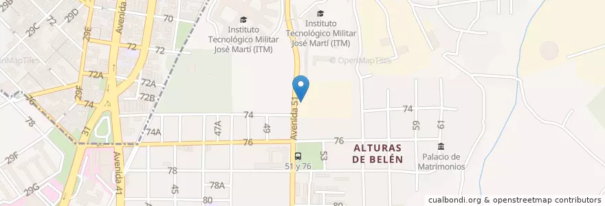 Mapa de ubicacion de Gasolinera Alturas de Belen en 古巴, La Habana, Marianao, Playa.