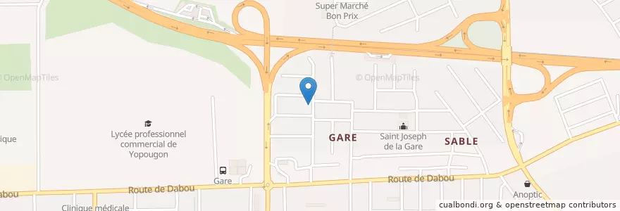 Mapa de ubicacion de Garbadrome en ساحل عاج, آبیجان, Yopougon.