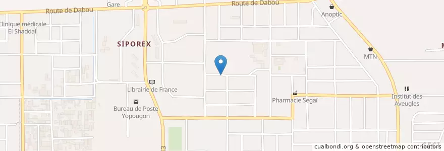 Mapa de ubicacion de Le Garage en Elfenbeinküste, Abidjan, Yopougon.
