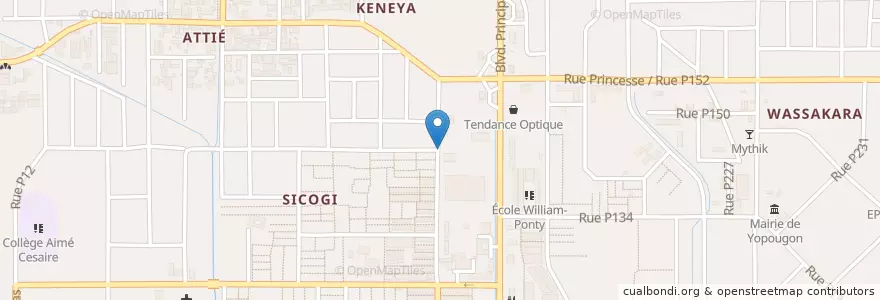 Mapa de ubicacion de Mobile Money en コートジボワール, アビジャン, Yopougon.