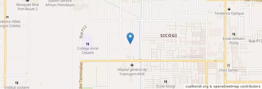 Mapa de ubicacion de Auto-Ecole St Jean Baptiste en 科特迪瓦, 阿比让, Yopougon.