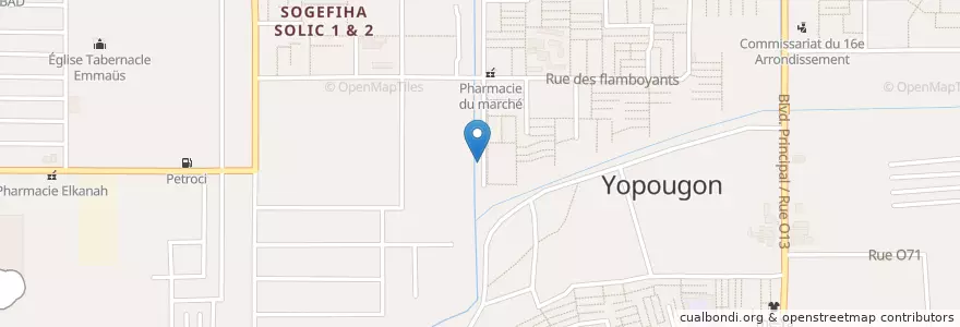 Mapa de ubicacion de Mobile Money en ساحل عاج, آبیجان, Yopougon.