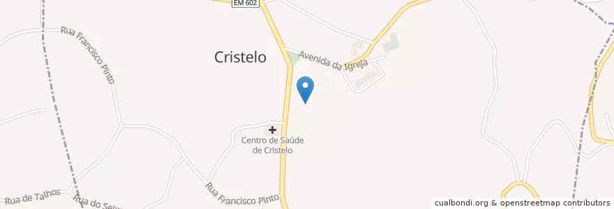 Mapa de ubicacion de Cristelo en Португалия, Северный, Área Metropolitana Do Porto, Porto, Paredes, Cristelo.