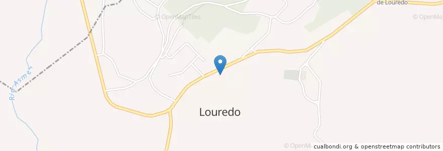 Mapa de ubicacion de Louredo en Португалия, Северный, Área Metropolitana Do Porto, Porto, Paredes, Louredo.
