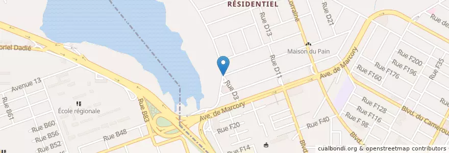 Mapa de ubicacion de BABA Khatta Meetha en Costa Do Marfim, Abidjan, Marcory.