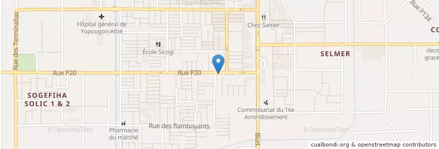 Mapa de ubicacion de Garbadrome en Ivory Coast, Abidjan, Yopougon.