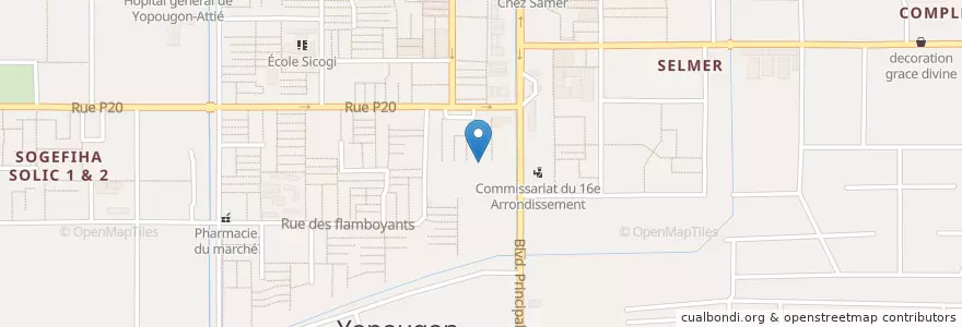 Mapa de ubicacion de Maquis en Кот-Д’Ивуар, Абиджан, Yopougon.