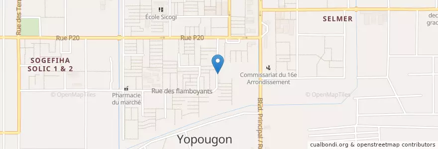 Mapa de ubicacion de Maquis Restaurant en Elfenbeinküste, Abidjan, Yopougon.