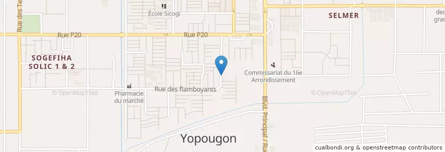 Mapa de ubicacion de Lavage Auto en Fildişi Sahili, Abican, Yopougon.