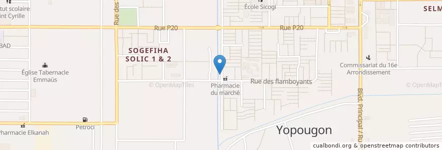 Mapa de ubicacion de Maquis Restaurant en 科特迪瓦, 阿比让, Yopougon.