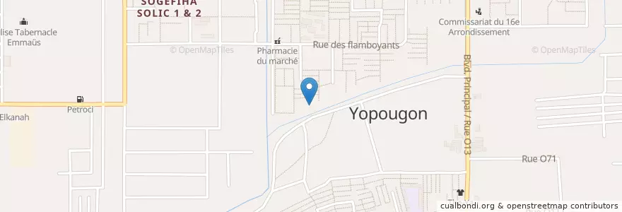Mapa de ubicacion de Restaurant Buvette en Côte D'Ivoire, Abidjan, Yopougon.