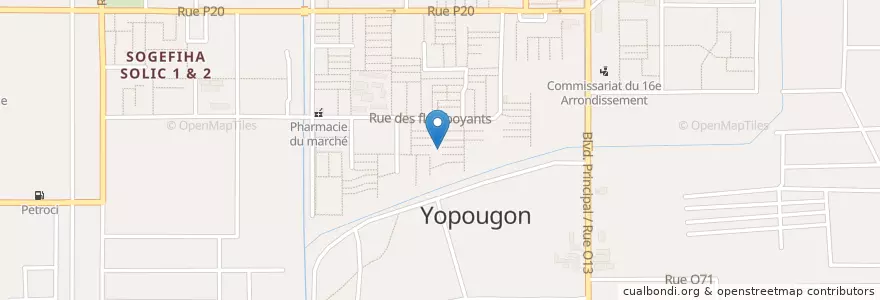 Mapa de ubicacion de Maquis en Ivory Coast, Abidjan, Yopougon.