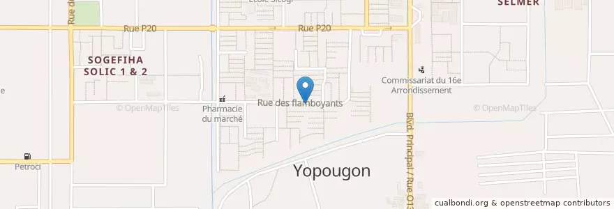 Mapa de ubicacion de Maquis Le Petit Coin Chez PC en Fildişi Sahili, Abican, Yopougon.