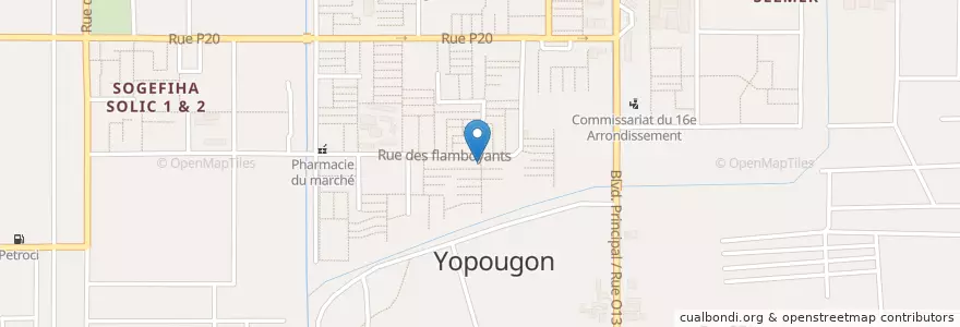 Mapa de ubicacion de Maquis en Кот-Д’Ивуар, Абиджан, Yopougon.