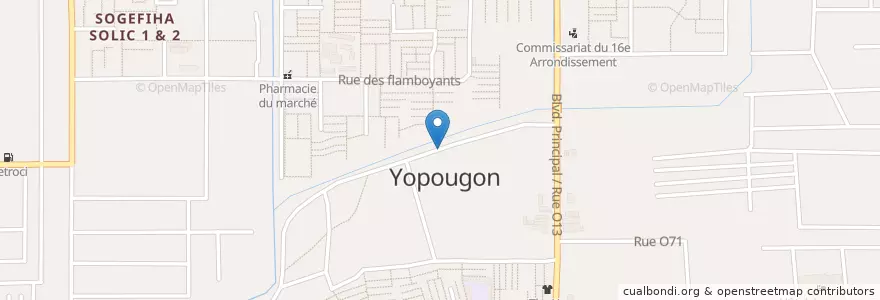 Mapa de ubicacion de Buvette Traditionnelle en Costa Do Marfim, Abidjan, Yopougon.
