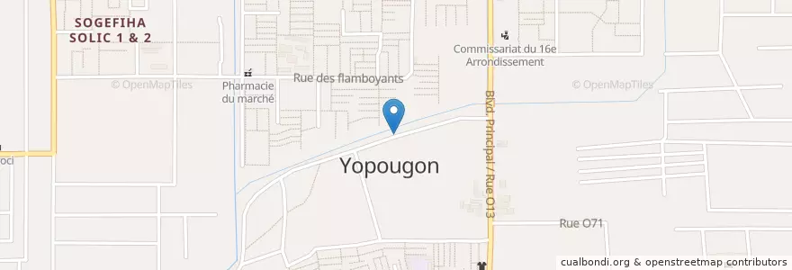 Mapa de ubicacion de Centre Médical en コートジボワール, アビジャン, Yopougon.