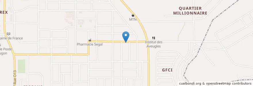 Mapa de ubicacion de Café express en ساحل العاج, أبيدجان, Yopougon.