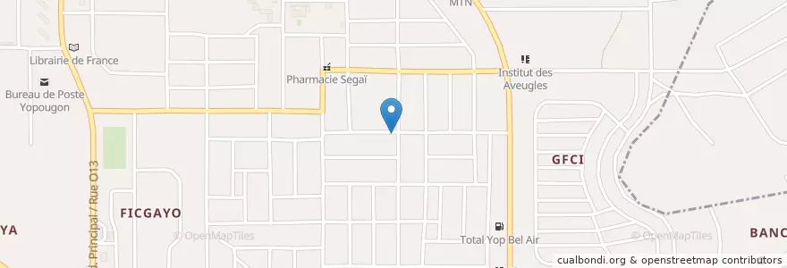 Mapa de ubicacion de Orange Money en 科特迪瓦, 阿比让, Yopougon.