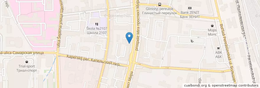 Mapa de ubicacion de Гемотест en Russia, Distretto Federale Centrale, Москва, Центральный Административный Округ, Мещанский Район.