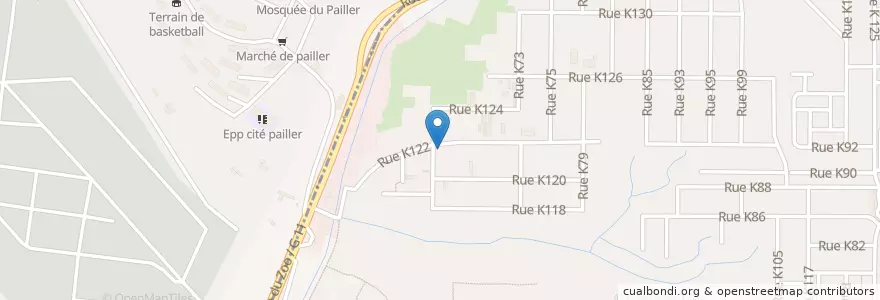 Mapa de ubicacion de Restaurant en Elfenbeinküste, Abidjan, Cocody, Adjamé.