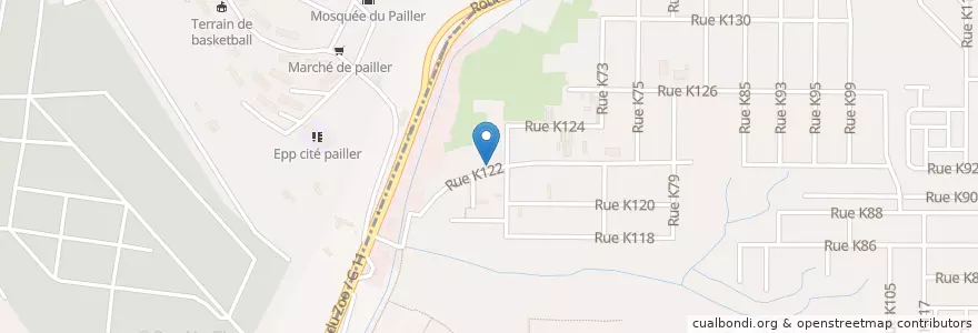 Mapa de ubicacion de Kiosque café en ساحل عاج, آبیجان, Cocody, Adjamé.