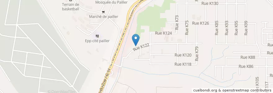 Mapa de ubicacion de Point de recuperation de bidon en ساحل عاج, آبیجان, Cocody, Adjamé.