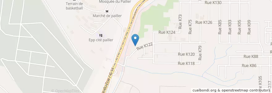Mapa de ubicacion de Centre medical El rapha en Costa De Marfil, Abiyán, Cocody, Adjamé.