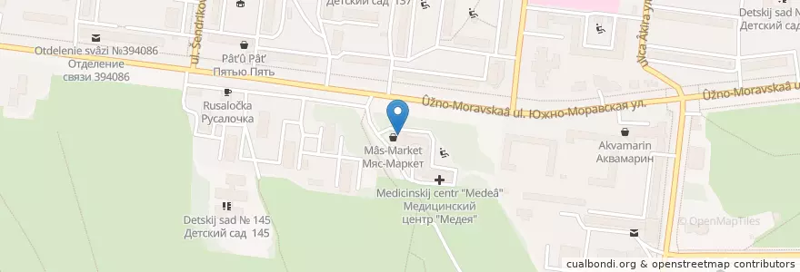 Mapa de ubicacion de Добрый доктор en Russia, Distretto Federale Centrale, Oblast' Di Voronež, Городской Округ Воронеж.