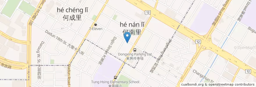 Mapa de ubicacion de K.布朗 Brunch en 台湾, 台中市.