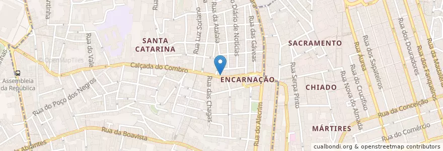 Mapa de ubicacion de Chiado Caffe en Portugal, Área Metropolitana De Lisboa, Lisboa, Grande Lisboa, Lisbon, Misericórdia.