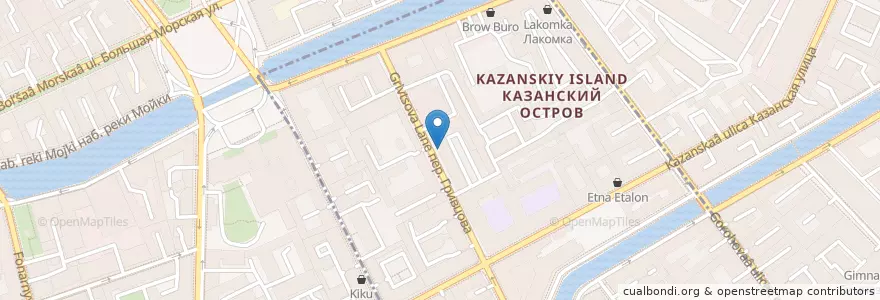 Mapa de ubicacion de Benny Coffee en 俄罗斯/俄羅斯, Северо-Западный Федеральный Округ, 列宁格勒州, Санкт-Петербург, Адмиралтейский Район.