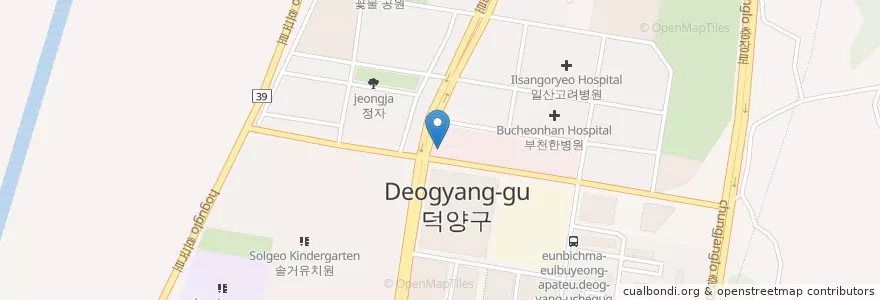 Mapa de ubicacion de 예인치과 en 대한민국, 경기도, 고양시, 덕양구.