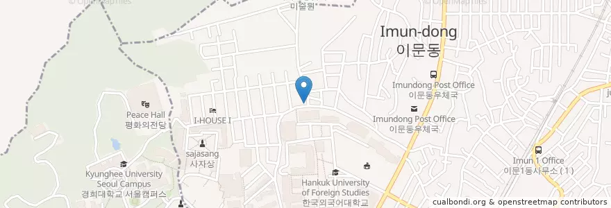 Mapa de ubicacion de 떡볶이 en Республика Корея, Сеул, 동대문구, 이문2동.