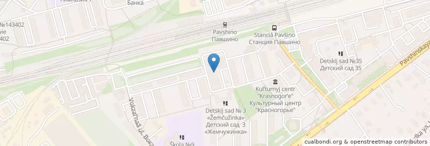 Mapa de ubicacion de Детский технопарк «Кванториум» en Russia, Central Federal District, Moscow Oblast, Krasnogorsky District.