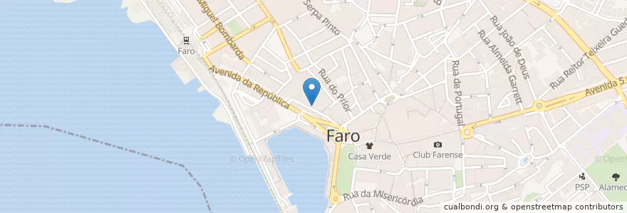 Mapa de ubicacion de P'TIT BISTRÓ RÉPUBLIQUE en ポルトガル, Algarve, Algarve, Faro, Faro, Faro.