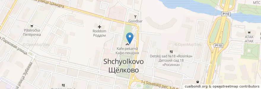 Mapa de ubicacion de До До пицца en 俄罗斯/俄羅斯, Центральный Федеральный Округ, 莫斯科州, Городской Округ Щёлково.
