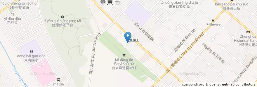 Mapa de ubicacion de WoW's Pang Chan en 台湾, 台湾省, 台東県, 台東市.