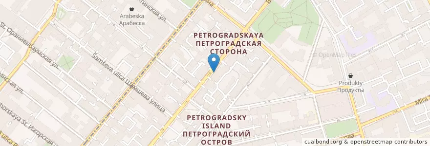 Mapa de ubicacion de Хочу шашлык en Russland, Föderationskreis Nordwest, Oblast Leningrad, Sankt Petersburg, Petrograder Rajon, Округ Кронверкское.