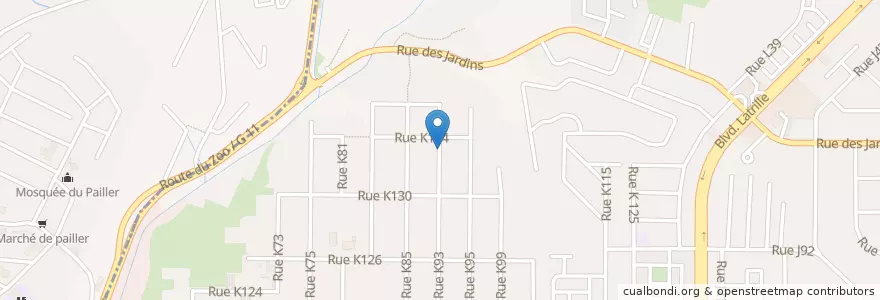 Mapa de ubicacion de Kiosque café en Elfenbeinküste, Abidjan, Cocody.