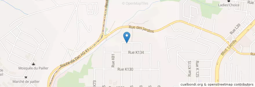 Mapa de ubicacion de Kiosque café en 科特迪瓦, 阿比让, Cocody.