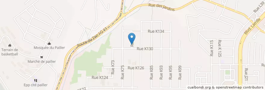 Mapa de ubicacion de Maquis Café du bonheur en ساحل عاج, آبیجان, Cocody.