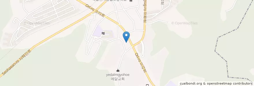 Mapa de ubicacion de Lotteria en Güney Kore, Seul, 구로구, 오류2동.