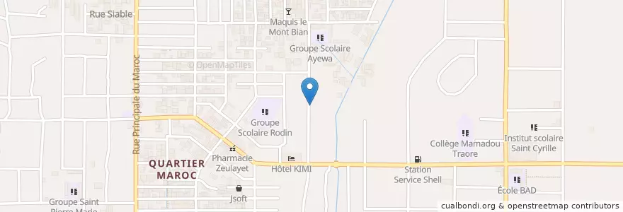 Mapa de ubicacion de Depot de boissons en Côte D'Ivoire, Abidjan, Yopougon.