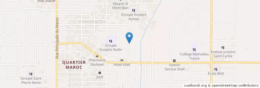 Mapa de ubicacion de Garbadrome en Ivoorkust, Abidjan, Yopougon.