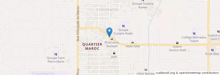 Mapa de ubicacion de Restaurant-Maquis en ساحل عاج, آبیجان, Yopougon.