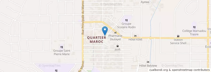 Mapa de ubicacion de Restaurant- Maquis en Costa D'Avorio, Abidjan, Yopougon.