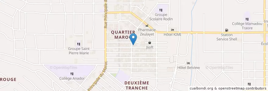 Mapa de ubicacion de Maquis en Costa D'Avorio, Abidjan, Yopougon.